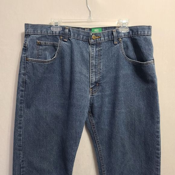 Key Flex Denim Jeans Men's Size 38x34 Blue Denim - Picture 4 of 10